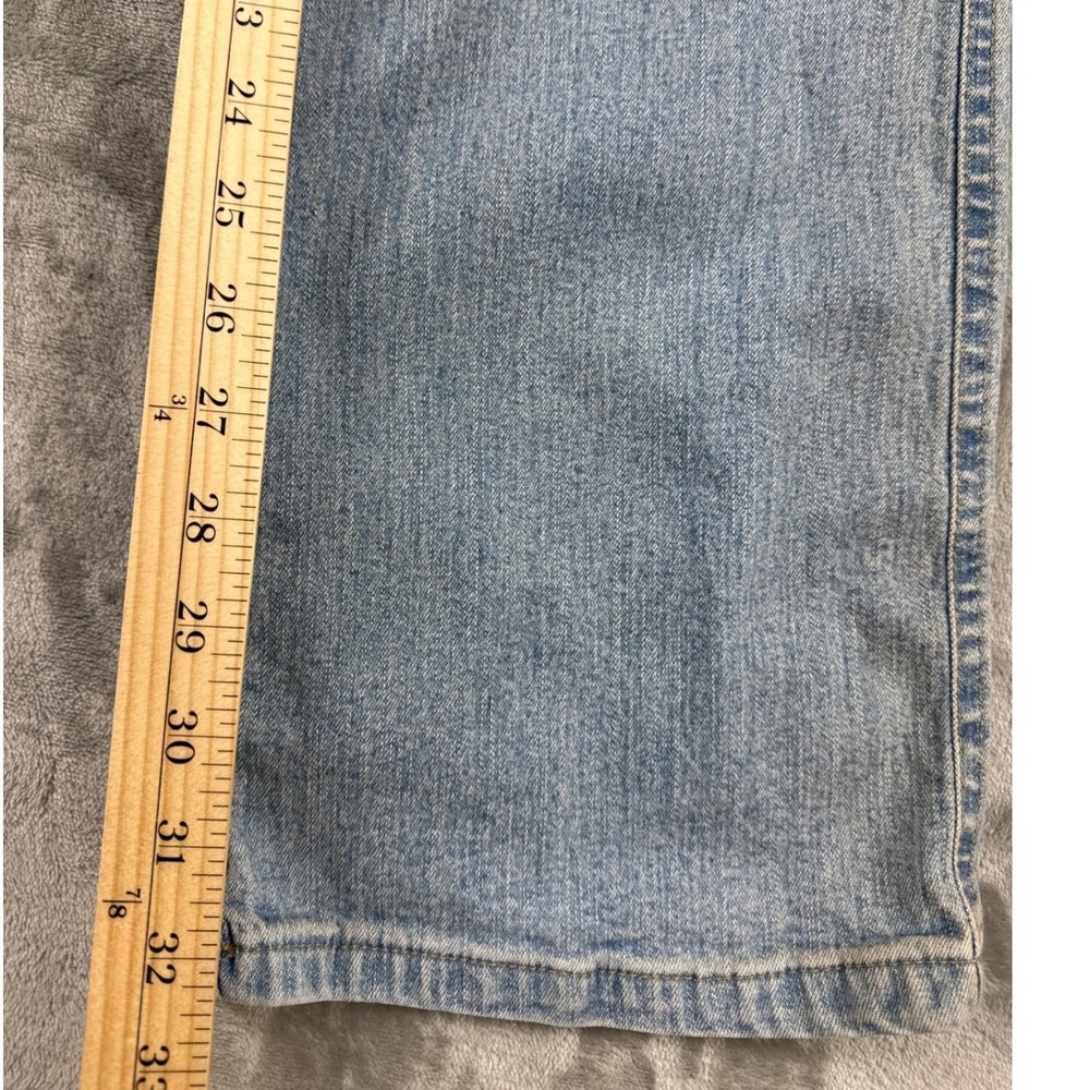 Live Fashion Network Rhinestone Embellished Jeans Light Wash Y2K Straight 34/48 - Picture 5 of 9